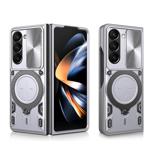 Coque magnétique Samsung Z Fold 5 résistante aux chocs avec béquille et anneau