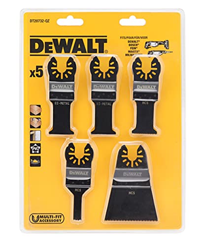 DEWALT DT20732-QZ - Juego de 5 hojas de sierra para multi-herrami...