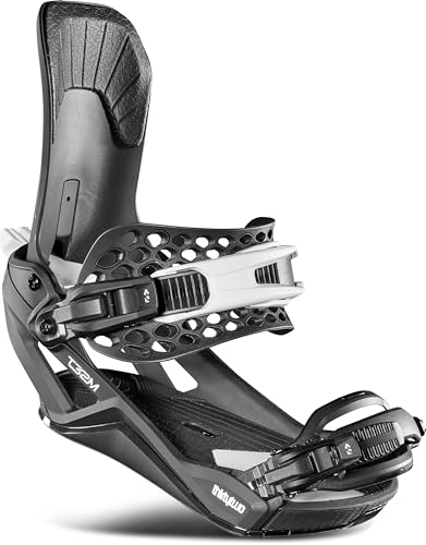 ThirtyTwo T32M Fase Snowboard Bindings – Freestyle Binding with Toolless Adjustments & Smooth Flex – Size L – Black
