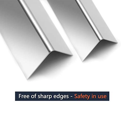 Hongso 7636 15.3" Stainless Steel Flavorizer Bars Replacement For Weber Spirit 300 Series E-310, E-320, S-310, S-320 With Front Mounted Control Panel Grills 46410674 46510001 5-Pack Heat Plates, 20Ga #TOP3