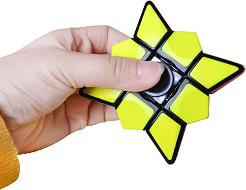 Star Spinner 2 en 1, 1x3x3 Cubo mágico de Velocidad para Adultos, Adolescentes y niños - portátil, Ligero, Juguete de Escritorio