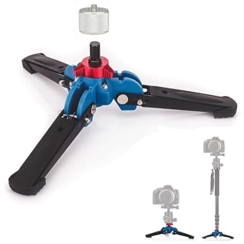 Image of VTS Portable Universal Mini Three Feet Support Tripod Stand Base Monopod Stand for Monopod Ball Head with 3 /8 inch Screw to 1 /4 inch Stud Converter