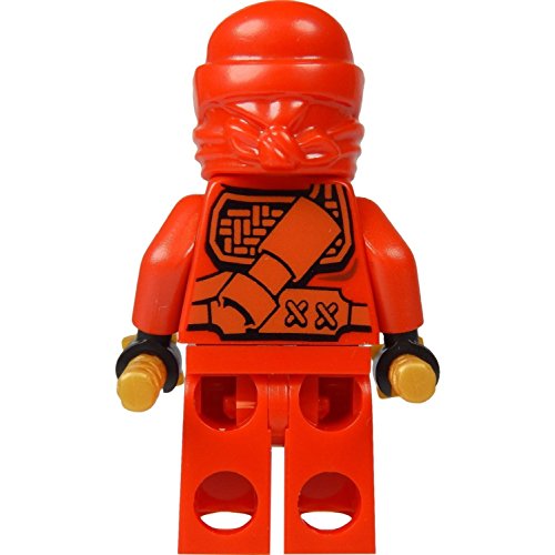 Ninjago: minifigure Kai (ninja rossa) con spada e due katane (spade) - Lego - Immagine 3