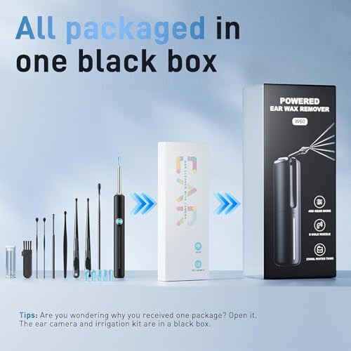 Ear Wax Removal - Electric Ear Irrigation Flushing System with 4 Pressure Modes, Ear Cleaner with Camera, 1080P Otoscope, Ear Cleaning Tool with 7 Pcs Ear Set, Safe and Effective Earwax Removal Kit - Image 3