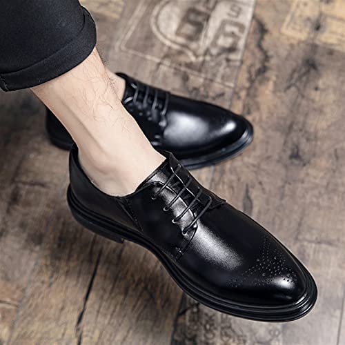 Zapatos Oxford de hombre antideslizantes en cuero vegano bruñido 4