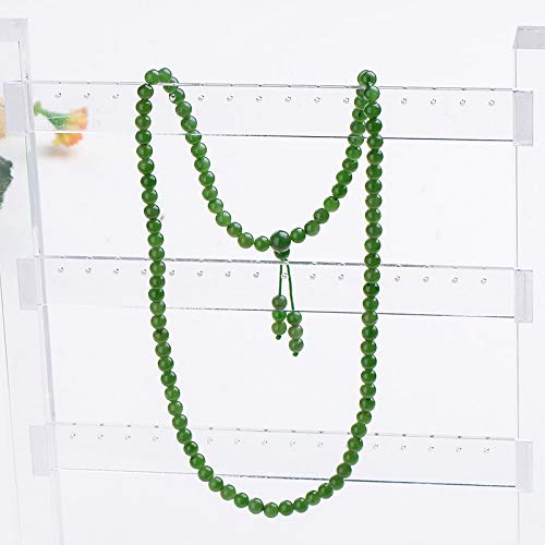 Bracelet vert en véritable jade de Hetian du Xinjiang perles 6mm de qualité supérieure - 5