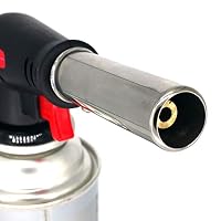 Starlet24® Lötbrenner mit 2x227g Gaskartuschen Gasbrenner Bunsenbrenner Camping Gasanzünder Lötlampe mit Piezozündung, einstellbare Flammengröße für Gaskartuschen mit MSF-1a Anschluss – Ansicht 8