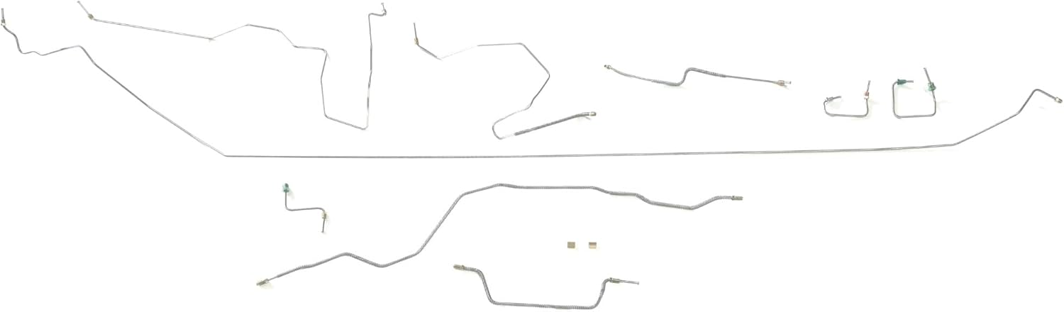 Full Car Brake Line Kit - Fits 97-01 Jeep Cherokee Non ABS w/Chrysler Rear Axle - Stainless - The Stop Shop