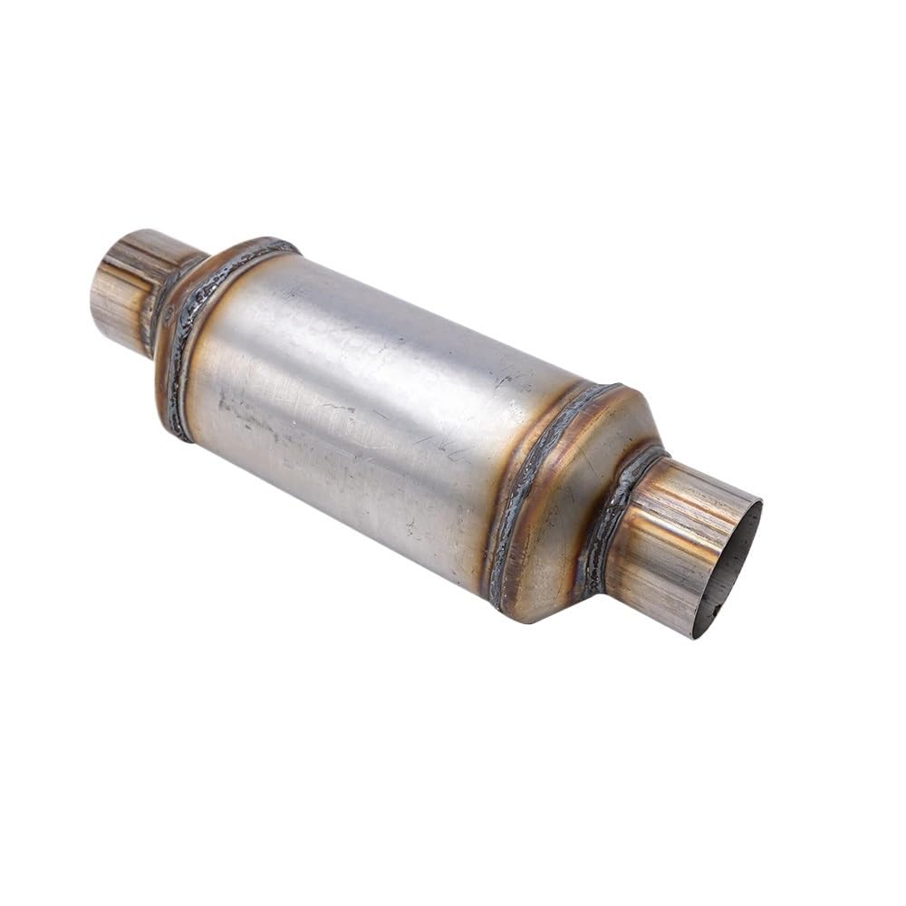 Car Exhaust Muffler Pipe Rezonator samochodowy ze stali nierdzewnej Wewnętrzna spiralna rura tłumika 3-calowy wlot Tłumik Samochodowy