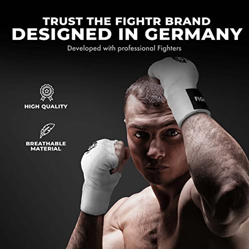 Fightr® Premium Gel Inner Gloves - Quick Wrapping & More Stability | Gel Hand Wraps For Boxing, Mma, Muay Thai, & Martial Arts | With Long Wrist Wrap #TOP5