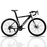 エアロロードバイク 24段変速 road bike 26インチ 軽量 高耐久 グラベルバイク ディスクブレーキ 通学用 自転車 適応身長165-195cm 通勤フィットネス用