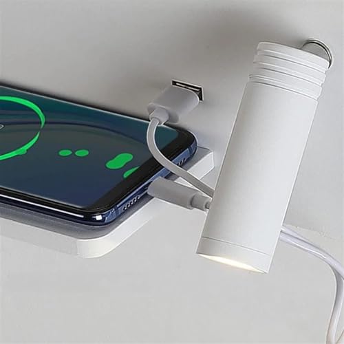 Lampe liseuse LED murale blanche pour éliminer les câbles et lire confortablement