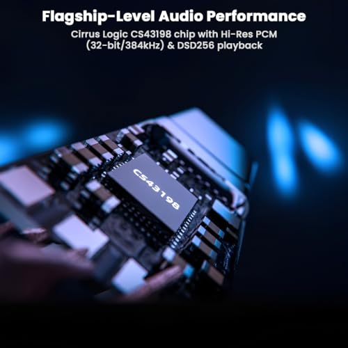 Image of MOONDROP FreeDSP Mini Portable DAC & Amp with Flagship CS43198 Chip, 32bit /384kHz PCM, Support DSD256 with High-Res Mini DAC & Amplifier, One-Button EQ and Web Tuning Tool Type-C Audio Adapter