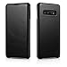 Produktbild Mobiskin Hülle passend für Samsung Galaxy S10+ / SM-G975 / S10 Plus, Handyhülle mit echtem Leder, Case, Schutzhülle, dünne Handy-Tasche, Slim Cover, Schwarz