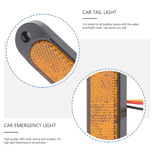 Feu de stop clignotant jaune Healvian 27 LED sécurité remorque - 5