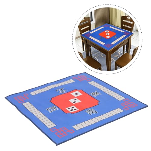 Tapis de Mahjong antidérapant en polyester doux pour table de jeu de poker - 3
