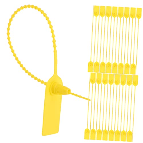 TOYMYTOY 100個不正開封防止 セキュリティタグ ジップ 自己ロック式 ラベル 防水設計 消火器 医療廃棄物 荷物収納 などに適用