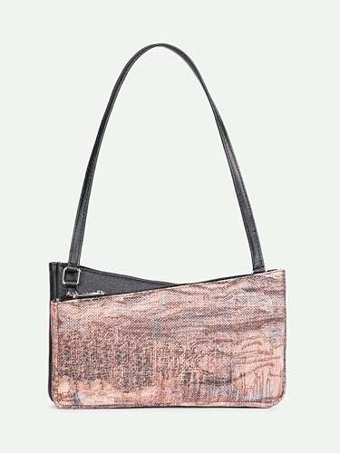 Image of ZOUK Kiya Small Shoulder Bag for Women - Dual-Sided Shoulder Bag with Criss-Cross Design| Handcrafted Purse with Dual Zipper Compartments & Water-Resistant Lining |