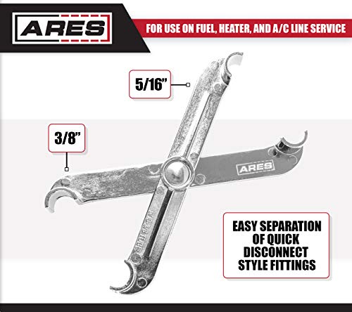 Ares 70024-3/8-Inch And 5/16-Inch Scissor Fuel Line Disconnect Tool - Easy Separation Of Quick Disconnect Style Fittings - Use On Fuel, Heater, And A/C Line Service On Many Late Model Vehicles #TOP1