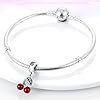 YIXUAN Charms Cerises Perle en argent 925 compatible avec les bracelets Pandora Bijou cadeau pour femme idée cadeau pour maman, voyage ou anniversaire #1