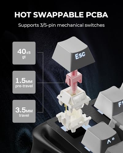 Mechanical Keyboard Wireless Hot-Swappable