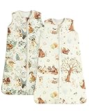 CocoCradle Baby Sleep Sacks Unisex Organic Cotton Toddlers' Sleeping Bags, 2-Way Safe Zippers 0.7TOG for Babies | M