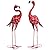 XONOR Metal Flamingo Garden Statues Red Flamingo Yard Art Outdoor Sculptures for Home Patio Lawn Backyard Décor, Set of 2