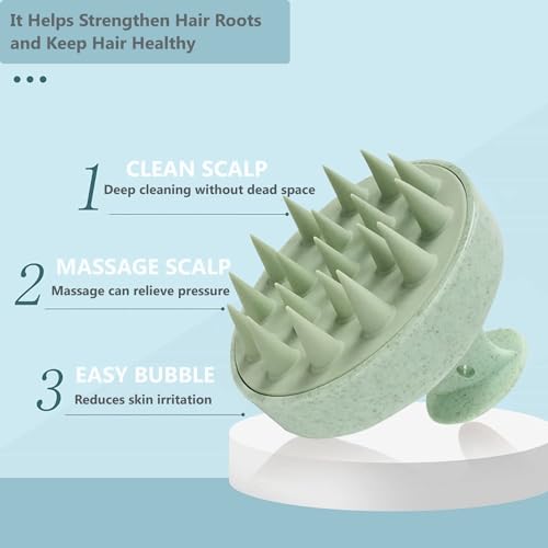 Image of andheld Manual Scalp Massager Silicone Shower Shampoo Brush for Hair Washing, Head, Body, Scalp Shower(Multicolor)