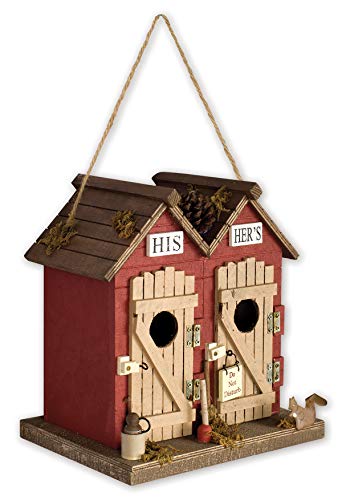 Sunset Vista Designs Welcome to The Woods Decorative Birdhouse, His & Hers