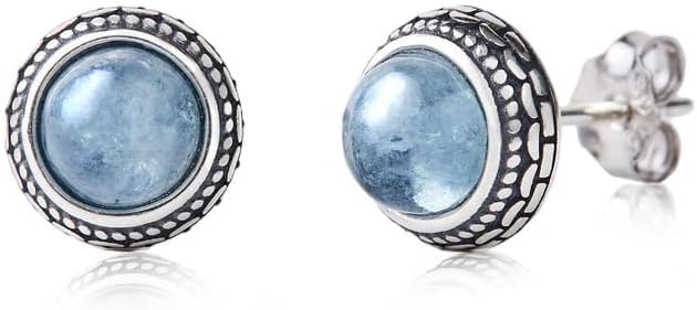 Aesthetic Crystal Birthstone Silver Earrings Meaningful Gift Jewelry for Her Women Fashion Western 925 Vintage Boho Handmade Beauty Personalized Unique keenove