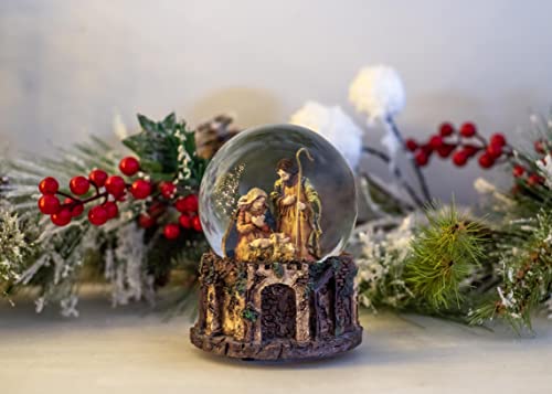 Elanze Designs Nativity Town MM Sturdy Polyresin Christmas Glitter Water Snow Globe Magical Whimsica