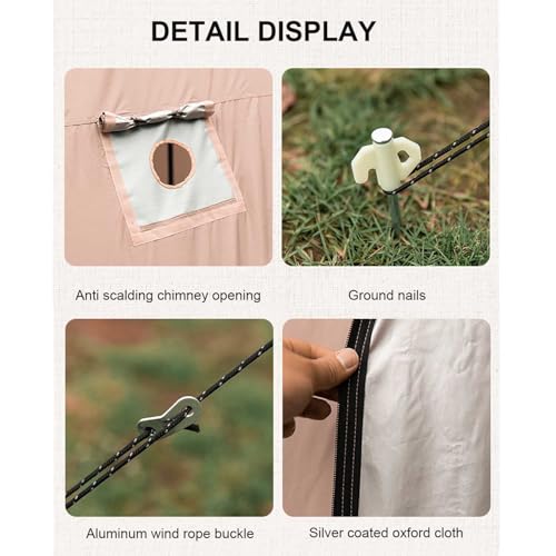 Carpa familiar ultraligera para camping, 4 estaciones, rápida miniatura 3