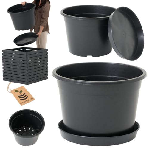 HOMERZO Macetero redondo de 50 l color