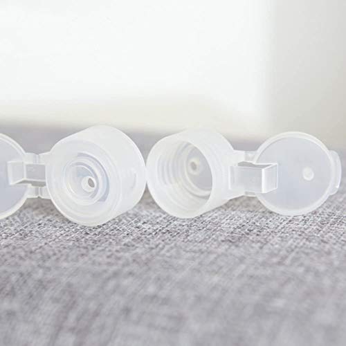10 Pcs 30 ml/1 oz Empty Plastic Sample Travel Size Plastic Empty Squeeze Bottle Container Jar Pot Vial with Flip Lid Perfect for Emollient Water Shower Gel Emulsion Etc4