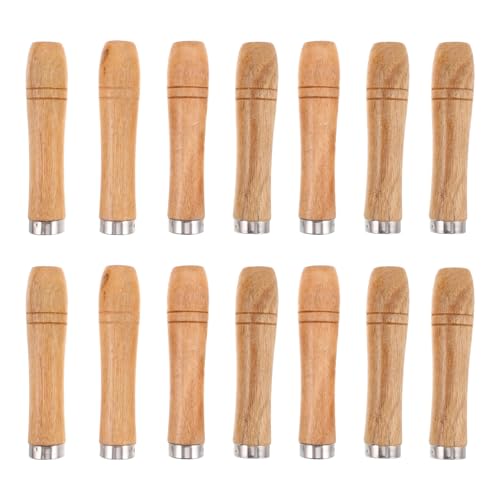 Mango de madera para tenedor antiescaldaduras HEMOTON con diseño ergonómico para asar seguro 2