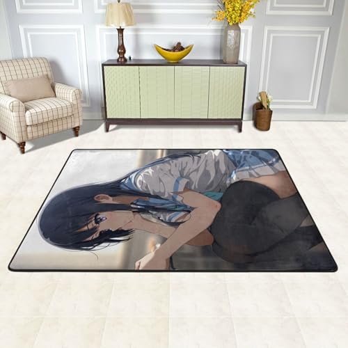 カーペット 響け!ユーフォニアム 高坂麗奈 バスマット 長方形 大判 人気 おしゃれ 可愛い 防ダニ 抗菌 防臭 吸水 滑り止め ふわふわ 柔らかい肌触り 絨毯 室内装飾 床保護マット 玄関 キッチン リビング 浴室 洗面所 家庭用 洗える オールシーズン
