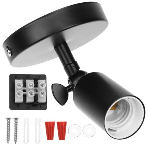 Uonlytech Vintage Single Head Wall Light Black Iron Decorative Wall Lamp for Bedroom Living Hallway Easy Install Bedside Mounted Lighting with Nordic Style