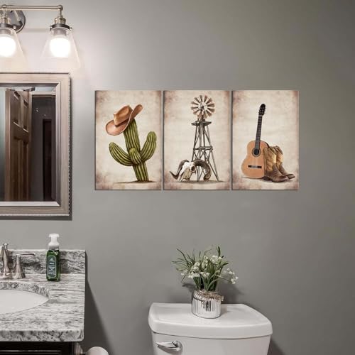 Biuteawal-Western-Decor-Cowboy-Wall-Art-Cowboy-Hat-Boots-Cactus-Canvas-Printed-Poster-Bull-Skull-Windmill-Pictures-Painting-Artwork-for-Mens-Bedroom-Office-Decor Biuteawal Western Decor Cowboy Wall Art Cowboy Hat Boots Cactus Canvas Printed Poster Bull Skull Windmill Pictures Painting Artwork for Mens Bedroom Office Decor