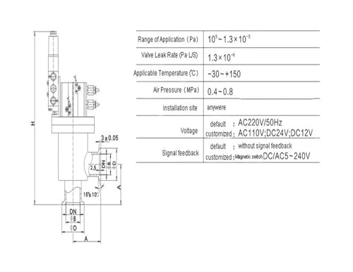 Vanne L KF40 220V en acier inoxydable SS304 durable - 4