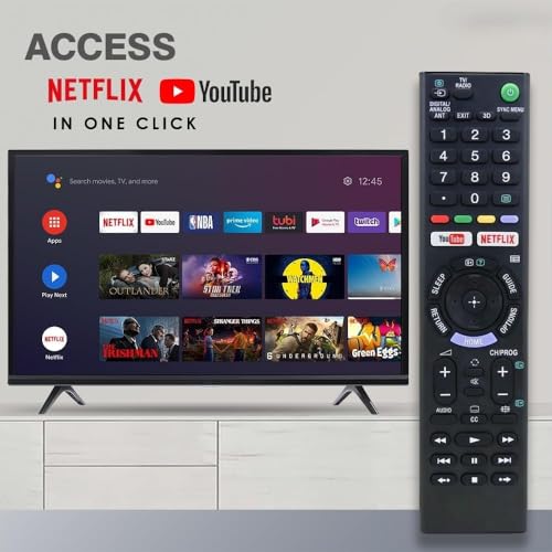 Image of Compatible with Sony Bravia TV Remote Control RM-L1370 Model Fit for Smart LCD LED UHD OLED QLED 4K Android Televison Non Voice Command with Streaming Apps Replacement Remotes All Sony TVs