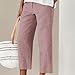 Womens Linen Pants Womens Pants Dressy Casual Linen Capri Pants Women Summer Womens Summer Fashion Women Comfy Pants Linen Womens Pants,Pink,3X-Large