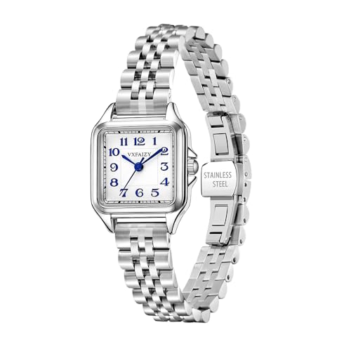 Quadratische Zarte Damenuhr Mit Arabischen Ziffern Leicht Zu Lesen KostÜM-Uhr FÜR Damen – Bild 4