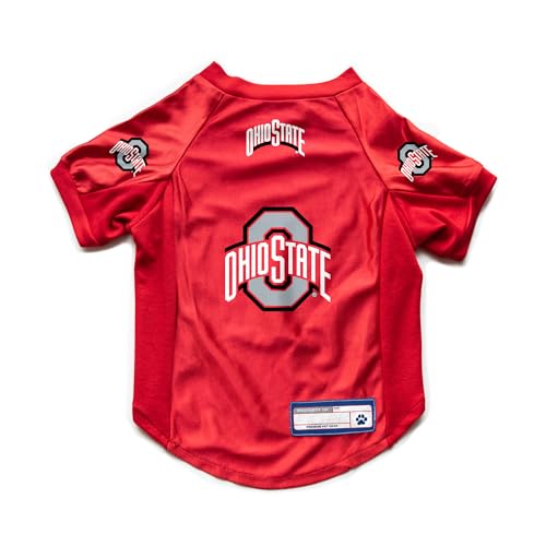 Littlearth NCAA Ohio State Buckeyes Stretch Pet Jersey Team Color X-Large
