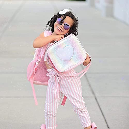 Mibasies Kids Lunch Box With Pencil Case For Girls Rainbow Bag Set thumb #1