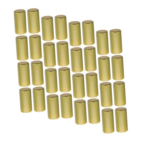 BESPORTBLE 50 pièces Lot de Capsules Thermorétractables Dorées pour Bouteilles de Vin Film PVC Facile à Poser Protection Hermétique et Scellage Hauteur Accessoires pour Bouchons de