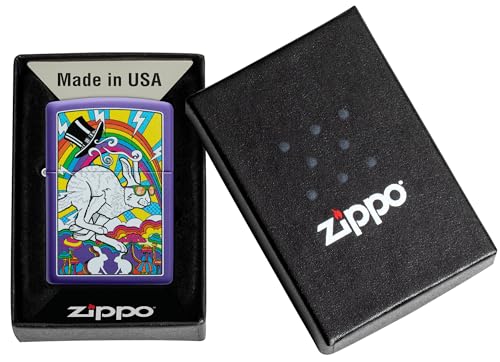 Encendedor de bolsillo Zippo Purple Matte miniatura 6