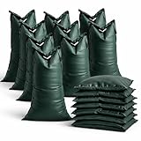 Lot de 10 sacs de sable 50 x 60 cm pour protection contre l'eau en cas d'inondation – Protection contre les inondations avec cordon – Sac & sac en tissu non rempli