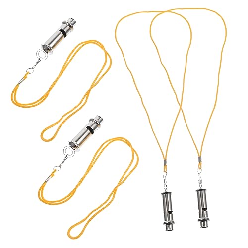 4 Silbatos de Acero Inoxidable para Deportes POPETPOP