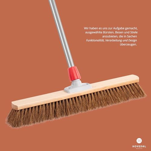 Kokosbesen 60 cm mit Stiel, Besen Kokos mit Teleskopstiel, Straßenbesen breit mit Kokosborsten, Saalbesen Kokos, Besen mit Kokosborsten, Kehrbesen mit Naturfaser – Bild 6