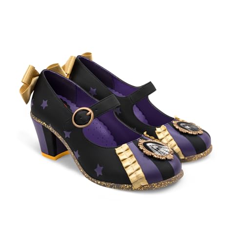 Image of Hot Chocolate Design Artistic Women's Mid Heel Strap Pumps | Block Heel Design, Vegan Faux-Leather Upper, Padded Footbed, Buckle Closure, Occasion Pumps for Women